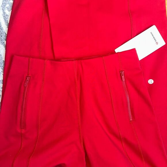 NWT Medium Define HR High-Rise Wide-Leg Pant Luon Oxford Red NEW LULULEMON - Picture 8 of 12